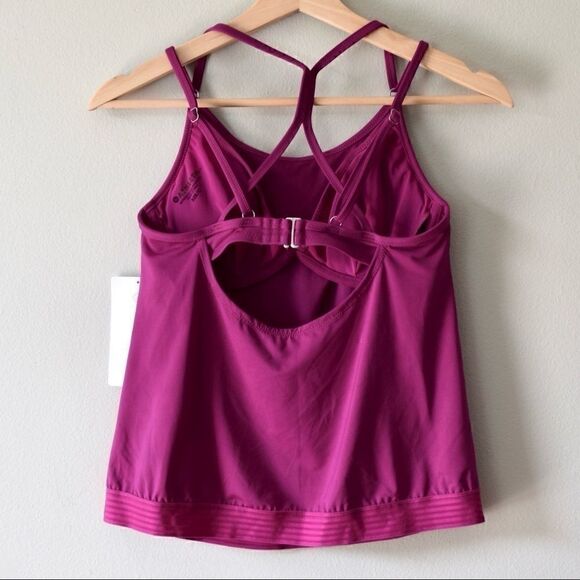 ATHLETA Cross Back Swim Tank, Magenta Pink, Size 32B/C NWT $74 - Picture 7 of 14